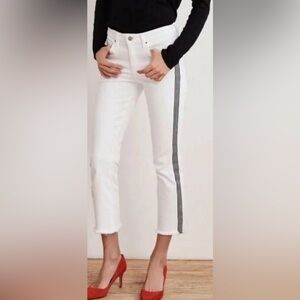 Velvet White Ankle Cropped Jeans